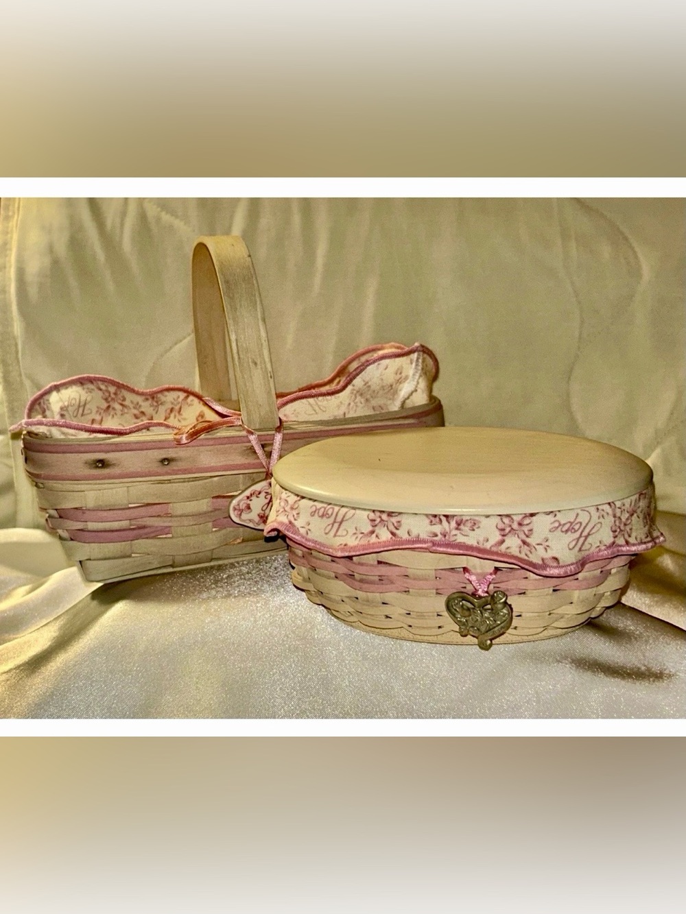 Longaberger American Heart Association Baskets Pink